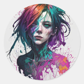 Two Sides Classic Round Sticker