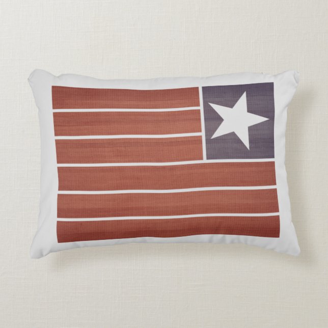 Two sides Designs with Patriotic American flag  Decorative Cushion (Front)