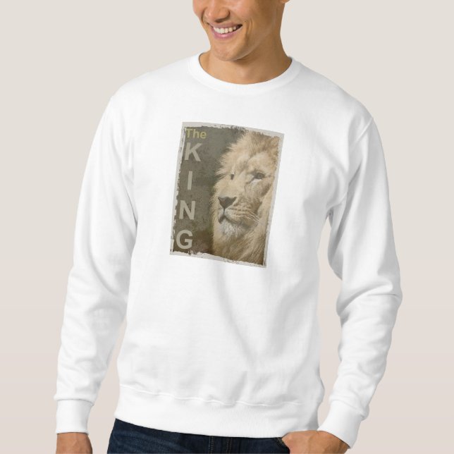 Two Sides Mens Clothing Apparel Fashion Lion Sweatshirt (Front)