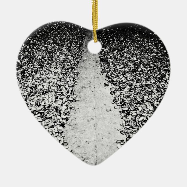 two sides of cocoa ceramic tree decoration (Front)