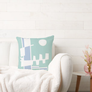 Two Sides Of Ethnicity Blue Seaspray Cushion