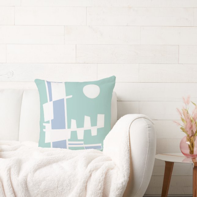 Two Sides Of Ethnicity Blue Seaspray Cushion (Couch)