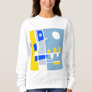 Two Sides Of Ethnicity Yellow Blue Seaspray Sweatshirt