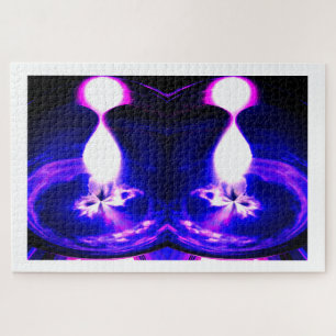 Two signs in the night sky art jigsaw puzzle
