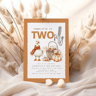 Two Silly Goose 2nd Birthday Invitation