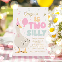 Two Silly Goose 2nd Birthday Party Spring Birthday