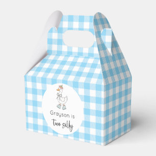 Two Silly Goose Blue 2nd Birthday Favour Box