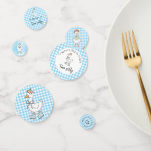 Two Silly Goose Blue Birthday Confetti
