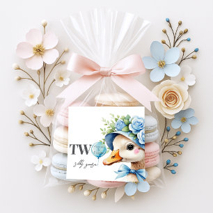 Two Silly Goose Boy Birthday Square Sticker