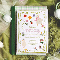 Two Silly Goose Gingham Cottagecore 2nd Birthday