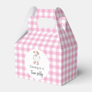 Two Silly Goose Pink 2nd Birthday Favour Box