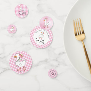 Two Silly Goose Pink Birthday Confetti