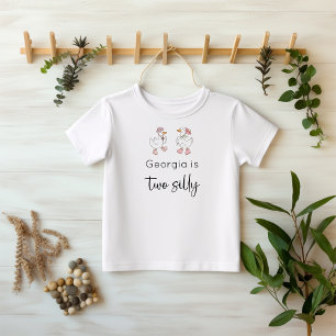 Two Silly Goose Pink Birthday Toddler T-Shirt