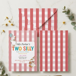 Two Silly Theme Modern Viral Aesthetic Birthday Invitation