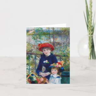 Two Sisters, On the Terrace by Pierre-Augus Renoir Thank You Card