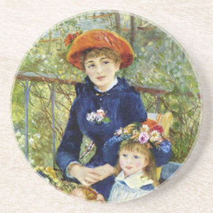 Two Sisters (On the Terrace) By Pierre Renoir Coaster