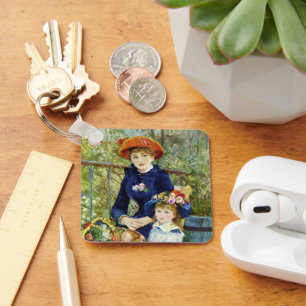 Two Sisters (On the Terrace) By Pierre Renoir Key Ring