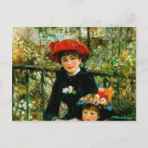 Two Sisters (On the Terrace) by Pierre Renoir Postcard