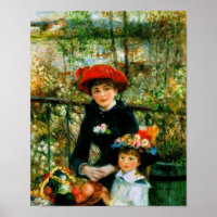 Two Sisters On the Terrace by Renoir