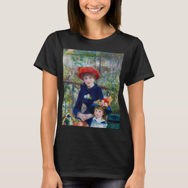 Two Sisters, On the Terrace by Renoir T-Shirt (Front)