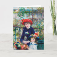 Two Sisters - Renoir Impressionist Painting 1881