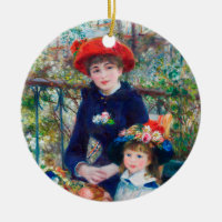 Two Sisters - Renoir Impressionist Painting 1881
