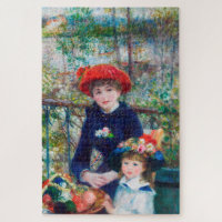 Two Sisters - Renoir Impressionist Painting 1881