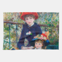 Two Sisters - Renoir Impressionist Painting 1881