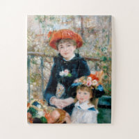 Two Sisters - Renoir Impressionist Painting