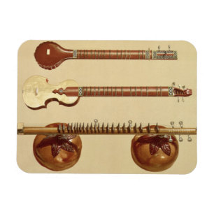 Two sitars and a rudra vina, Indian, from 'Musical Magnet