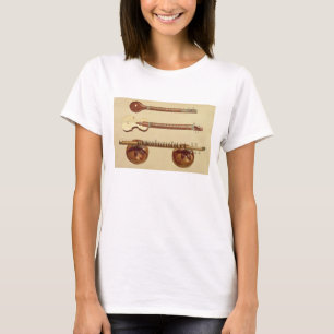 Two sitars and a rudra vina, Indian, from 'Musical T-Shirt