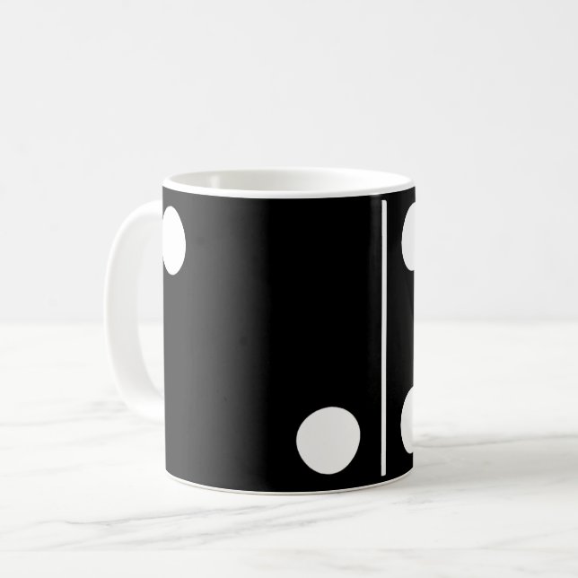 Two Six Black Domino Mug (Front Left)