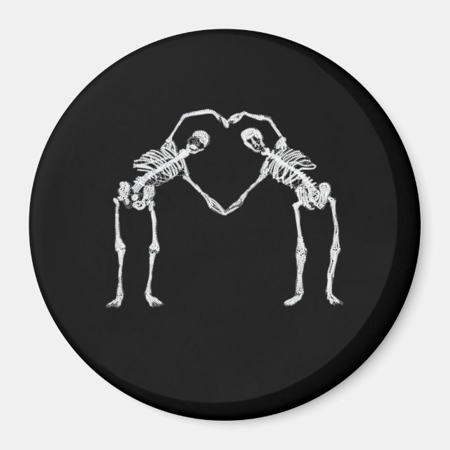 Two Skeleton Hearts Hands Classic Magnet (Front)