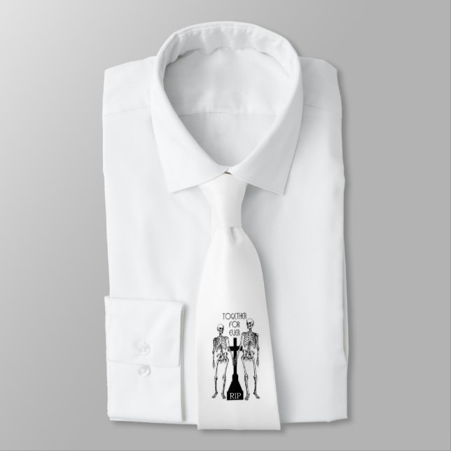 Two skeletons in love tie (Tied)