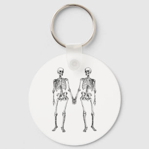 Two skeletons key ring