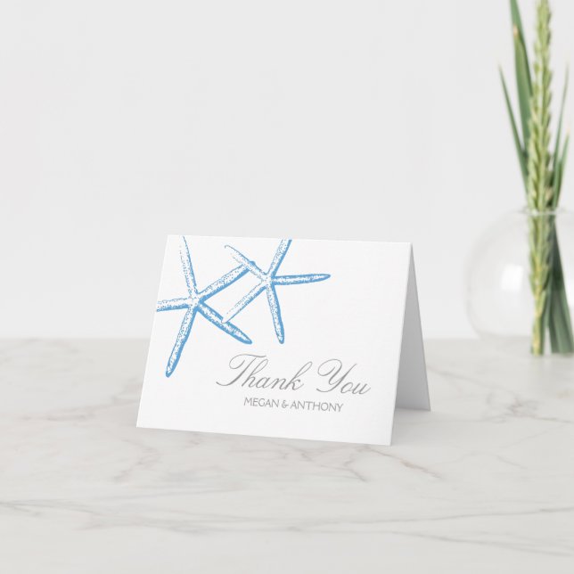 Two Skinny Starfish Thank You Card (Front)