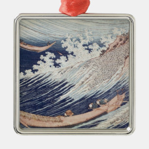 Two Small Fishing Boats on the Sea Metal Tree Decoration