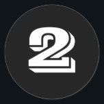 Two Small Round Black Number Stickers by Janz<br><div class="desc">Custom Number Designs by Janz © 2008-2017 Jan Fitzgerald. All rights reserved. Graphic Design,  Artwork,  & Photography by Jan & Michael Fitzgerald...  14 sheets SOLD to date ;-)</div>