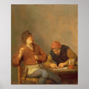 Two Smokers in an Interior, 1643 Poster