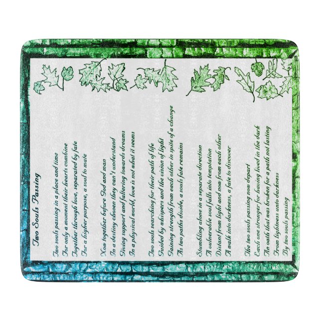 Two Souls Passing Cutting Board (Front)