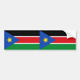 TWO South Sudan National Flag Bumper Sticker