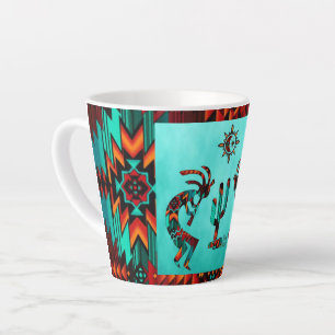 Two Southwest Kokopelli Latte Mug