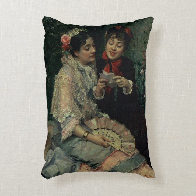 Two Spanish Women Decorative Cushion (Front(Vertical))