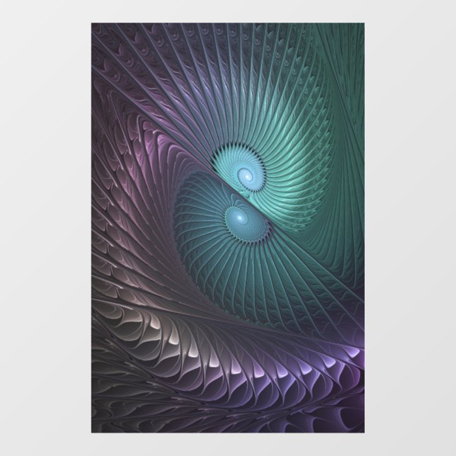 Two Spirals Colourful Modern Abstract Fractal Art (Sheet)