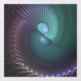Two Spirals Colourful Modern Abstract Fractal Art