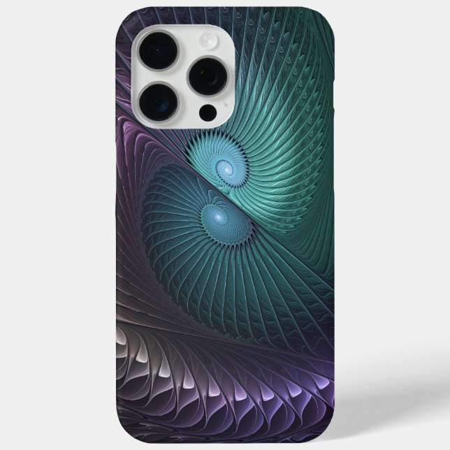 Two Spirals Colourful Modern Abstract Fractal Art Case-Mate iPhone Case (Back)