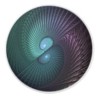 Two Spirals Colourful Modern Abstract Fractal Art