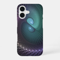 Two Spirals Colourful Modern Abstract Fractal Art