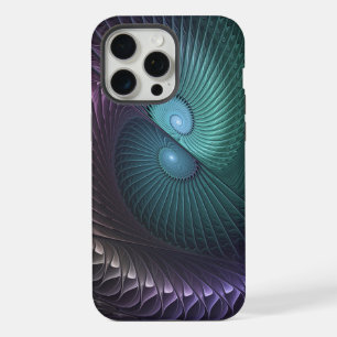 Two Spirals Colourful Modern Abstract Fractal Art iPhone 15 Pro Max Case
