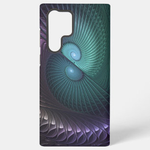 Two Spirals Colourful Modern Abstract Fractal Art Samsung Galaxy Case